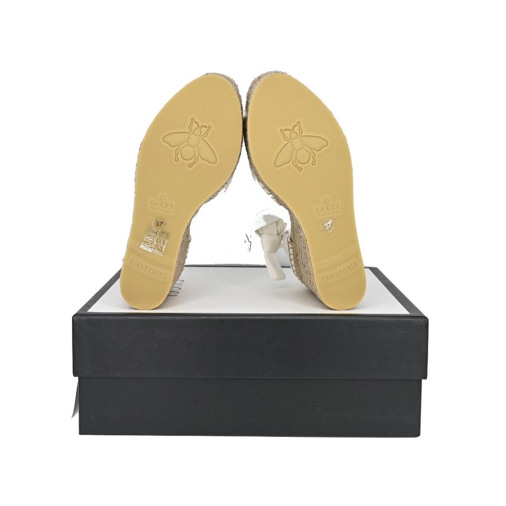 Gucci GG Marmont Matelassé Leather Espadrille Platform - Picture 9 of 13
